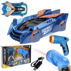 Samochód jeżdżący po ścianach RC niebieski - Maksik