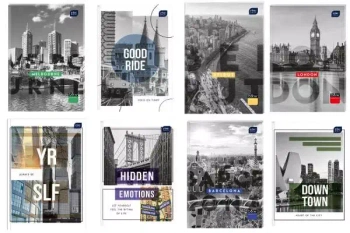 Zeszyt A5 96 kartek Kratka Black White Interdruk 208521