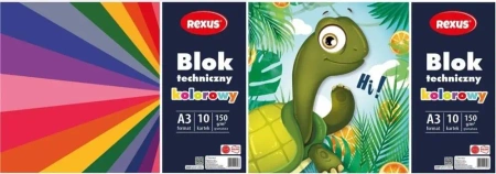 Blok techniczny A3/10K kolorowy - Beniamin