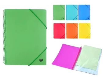 Teczka na spirali A4 z 30 koszulkami z gumką MIX - MP Main Paper