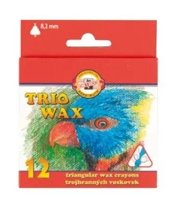 Kredki Trio Wax Jumbo 12 kolorów - Koh-I-Noor