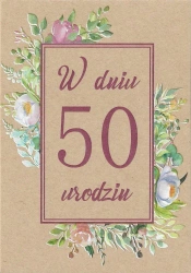 Kartka okolicznościowa Urodziny 50 - Trend