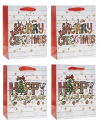 Torebka prezentowa L Boże Narodzenie mix - Rozette