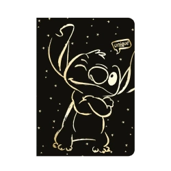 Zeszyt A5 32k.kratka Disney Gold kratka Stitch wzór 3 - PATIO