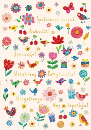 Karnet A5 Urodziny - Łąka - Henry