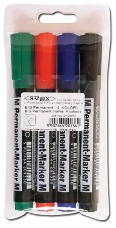 Marker Permanentny M 4 kolory - Cresco