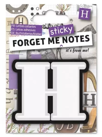 Forget me sticky notes kart samoprzylepne litera H - IF