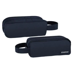 Piórnik saszetka 2 zamki Navy blue - STARPAK