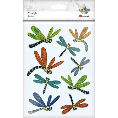 Naklejki foliowe 3D ważki mix 9szt. - Titanum