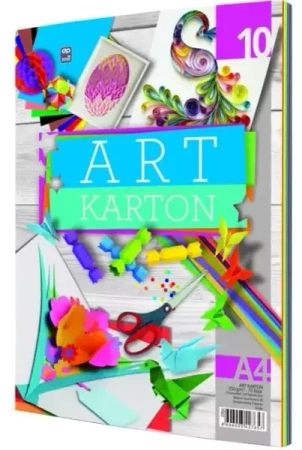 Blok kartonów kolorowych A4/10K 250g - Panta Plast