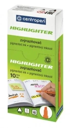 Cienki zakreślacz Highlighter czerwony (10szt) - Centropen