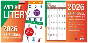 Kalendarz 2026 ścienny Classic Wielkie litery - Kukartka