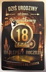 Karnet z wymiennymi rocznikami 18 męska - YEKU
