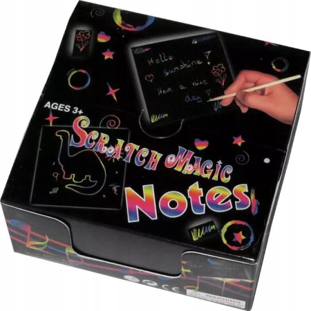 Scratch Magic Notes, czarny, cena za 1 opakowanie 100 stron