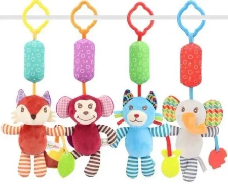 Pluszowy zwierzak z dzwoneczkiem dla malucha - Merkpol