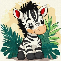 Malowanie po numerach - Wesoła zebra Kids - Ideyka