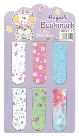 Zakładka do książek magnetyczna Kwiaty - Fandy