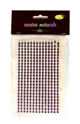 Stiker z kryształkami 4mm 336szt fioletowy - Galeria Hobby