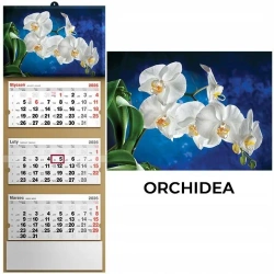 Kalendarz 2026 trójdzielny orchidea - Evena