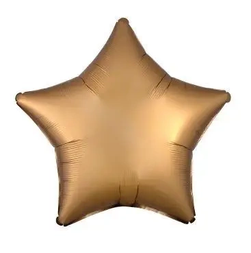 Balon foliowy Lustre satynowy złoty gwiazda 48cm - Amscan