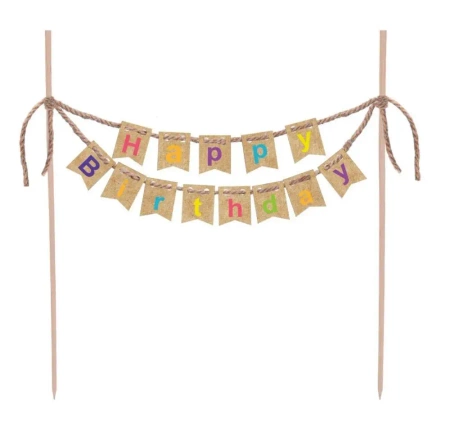 Dekoracja tortu Happy Birthday Kraft Balloons - Arpex