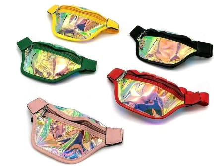 Saszetka nerka hologramowa 27x13cm MIX - ADAR