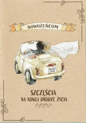 Kartka okolicznościowa Ślub kraft - Trend