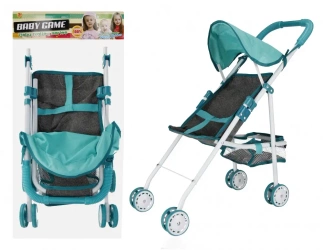 Wózek spacerowy dla lalek metalowy szary - MEGA CREATIVE