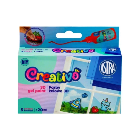 Farby do tworzenia naklejek żelowych Astra Creativo 5x20ml - ASTRA art-pap