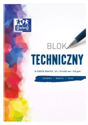 Blok techniczny Oxford A3 10k 250g Biały, cena za 1 szt