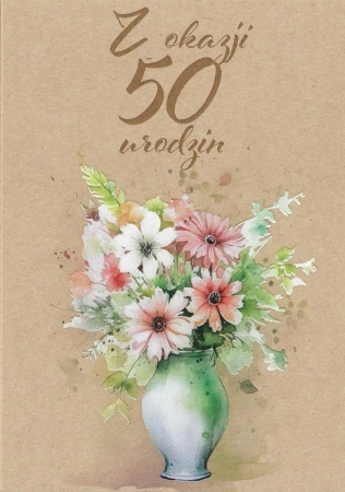 Kartka okolicznościowa Urodziny 50 - Trend