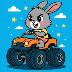 Malowanie po numerach - Zająć w samochodzie Kids - Ideyka