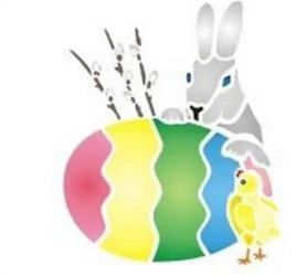 Szablon zmywalny wielkanocny 12x15cm - Galeria Hobby