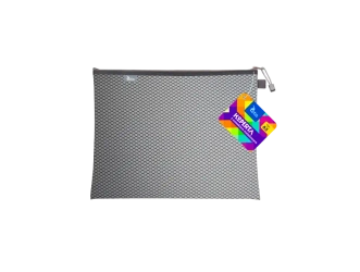 Koperta A5 z suwakiem metalalowym czarna - Tetis