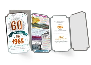 Karnet urodziny 60 - Kukartka
