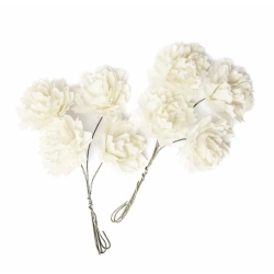 Kwiaty papierowe ecru 8szt - Dalprint dpCraft