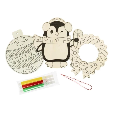 Drewniana ozdoba zrób to sam zimowe wzory - Arpex