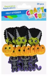Ozdoba Dekoracyjna Filcowa Samoprzylepna Dynie 20 szt. Craft with Fun 572680