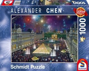 Puzzle 1000 PQ Fajerwerki nad Luwrem A. Chen 108671 - Schmidt Puzzle