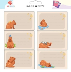 Naklejki na szafkę i zeszyt Kapibara 2 - All4Kids