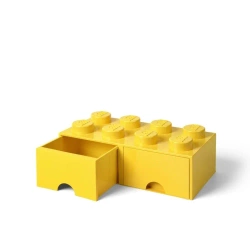 LEGO(R) pojemnik klocek z szufladami ósemka żółty - NHG