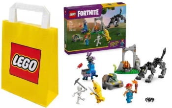 LEGO FORTNITE 77075 SKÓREK I ISKRA ORAZ OBÓZ + TORBA PAPIEROWA
