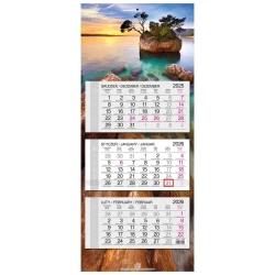 Kalendarz 2026 trójdzielny główka płaska Chorwacja - EV-Corp