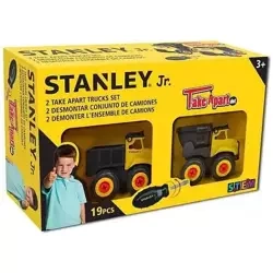 Zestaw 2 ciężarówek mini do złożenia - Stanley
