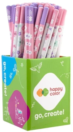 Ołówek trójkątny 2B Pearl flower (72szt) w kubku - GDD