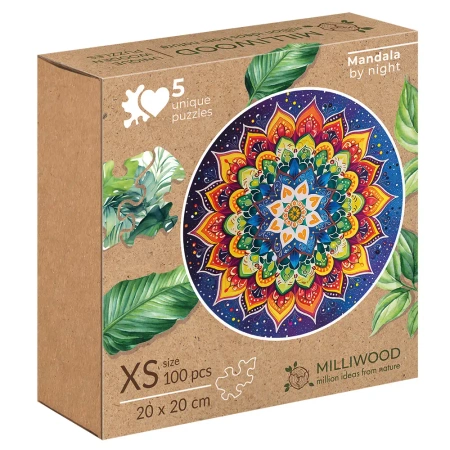 Puzzle drewniane 100 Nocna mandala ALEX - Alexander