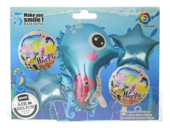 Balony foliowe podwodny świat 5szt - ADAR