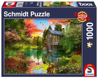 Puzzle 1000 PQ Młyn wodny - Schmidt Puzzle