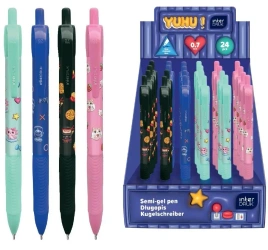Długopis auto z gripem Yuhu nieb (24szt) - INTERDRUK