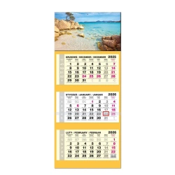 Kalendarz 2026 trójdzielny LUX wypukły Sardynia - EV-Corp
